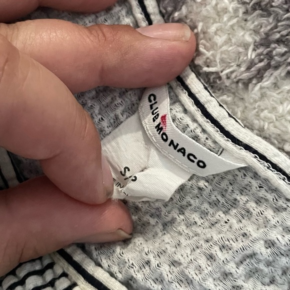 Club Monaco Striped Open Shoulder top - Picture 7 of 7